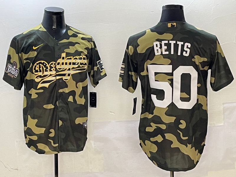Men Los Angeles Dodgers #50 Betts Camo Joint Name 2025 Nike MLB Jersey style 3->los angeles dodgers->MLB Jersey